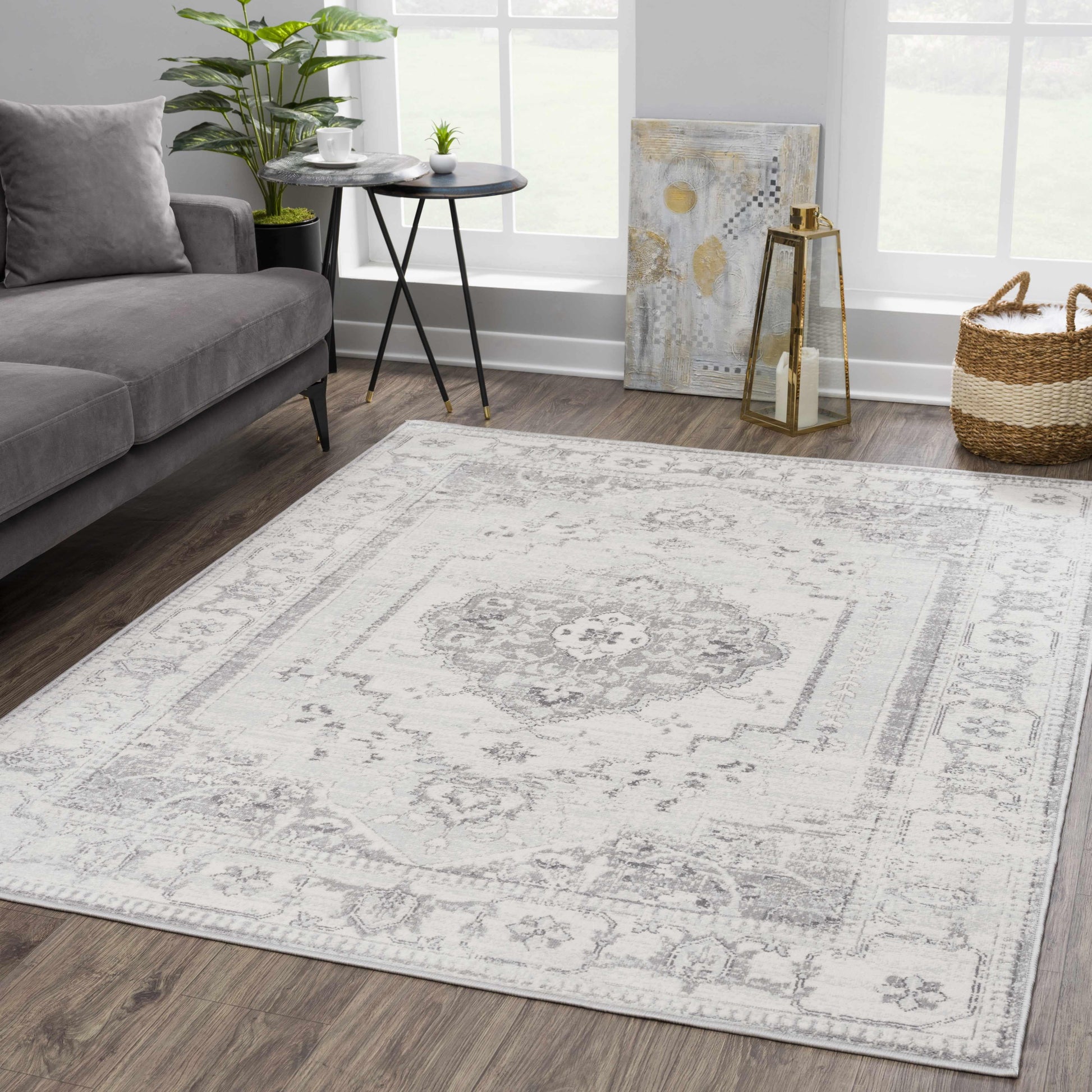 Boutique Rugs Rugs Tigried Ivory & Gray 2315 Area Rug