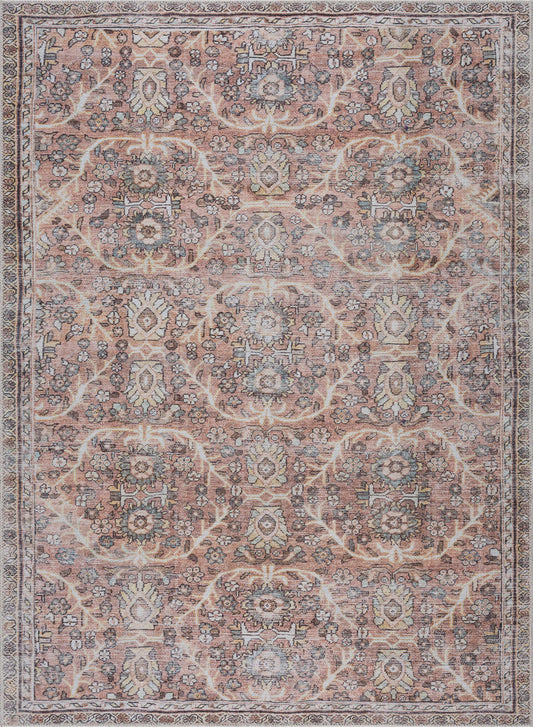 Boutique Rugs Rugs Urpi Rose & Brown Washable Area Rug