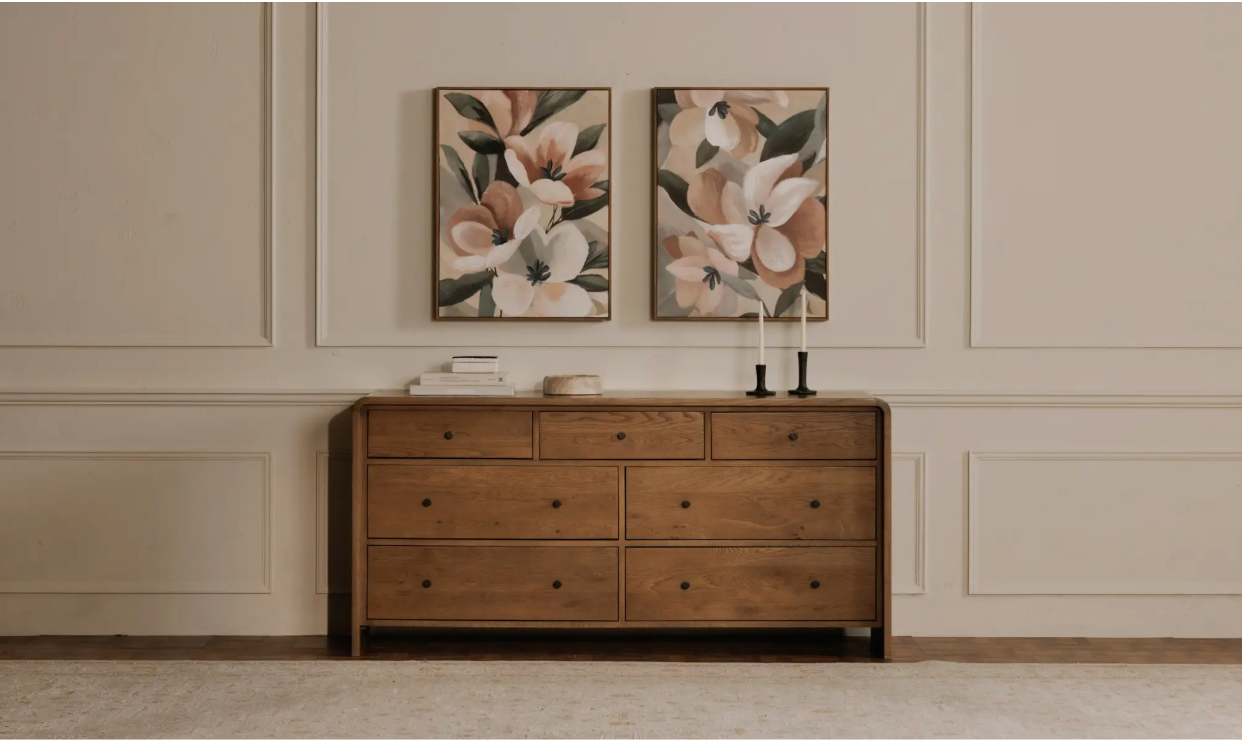 Riley 7 Drawer Dresser Oak