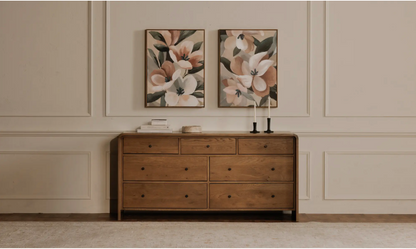 Riley 7 Drawer Dresser Oak