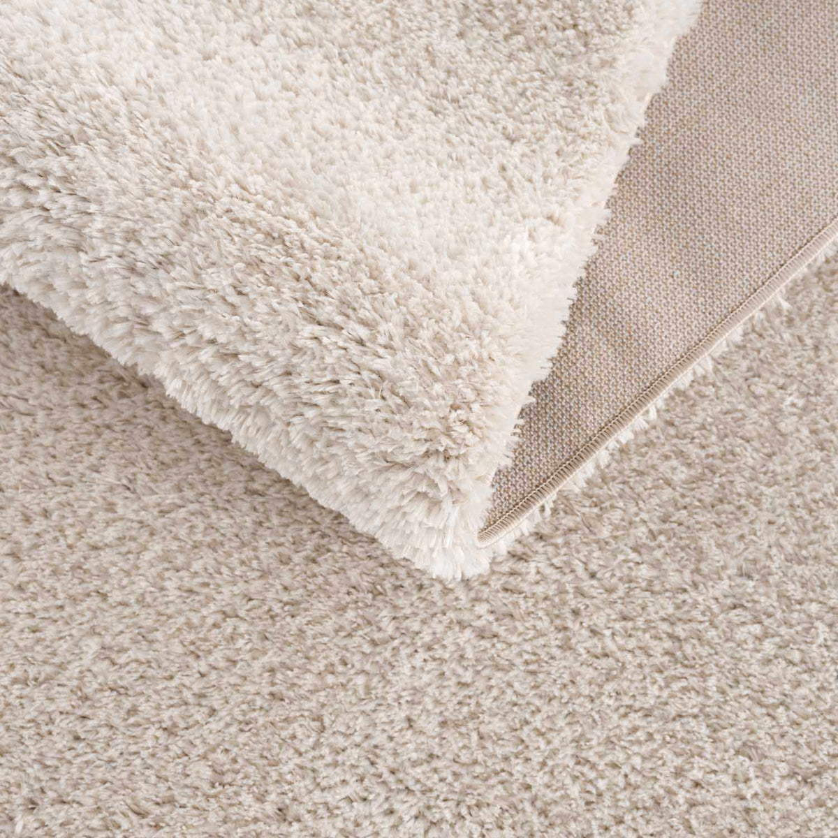 Velora Light Beige Wavy Abstract Modern Minimalist Polyester Machine Woven Area Rug