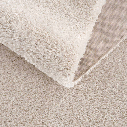 Velora Light Beige Wavy Abstract Modern Minimalist Polyester Machine Woven Area Rug