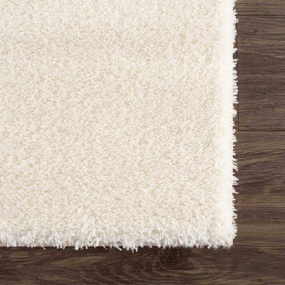 Crevalo Cream Subtle Wavy Abstract Modern Minimalist Polyester Machine Woven Area Rug