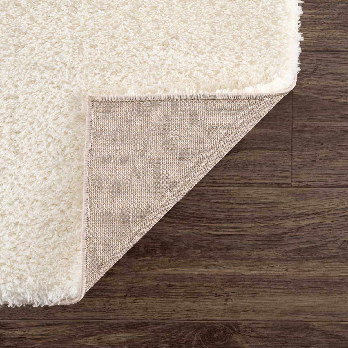 Crevalo Cream Subtle Wavy Abstract Modern Minimalist Polyester Machine Woven Area Rug