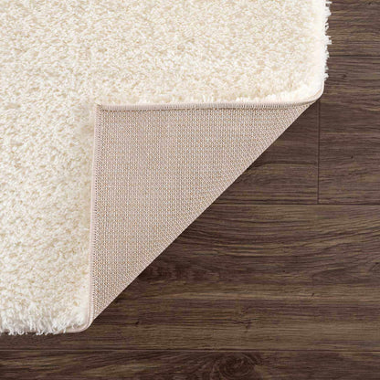 Crevalo Cream Subtle Wavy Abstract Modern Minimalist Polyester Machine Woven Area Rug