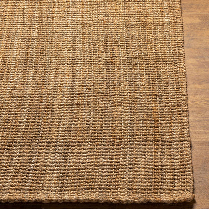 Ambel Chocolate Brown Camel Jute Area Rug