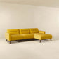 Ashcroft Furniture Co Sectional Sofas Ella L-Shaped Dark Yellow Linen Left Sectional Couch
