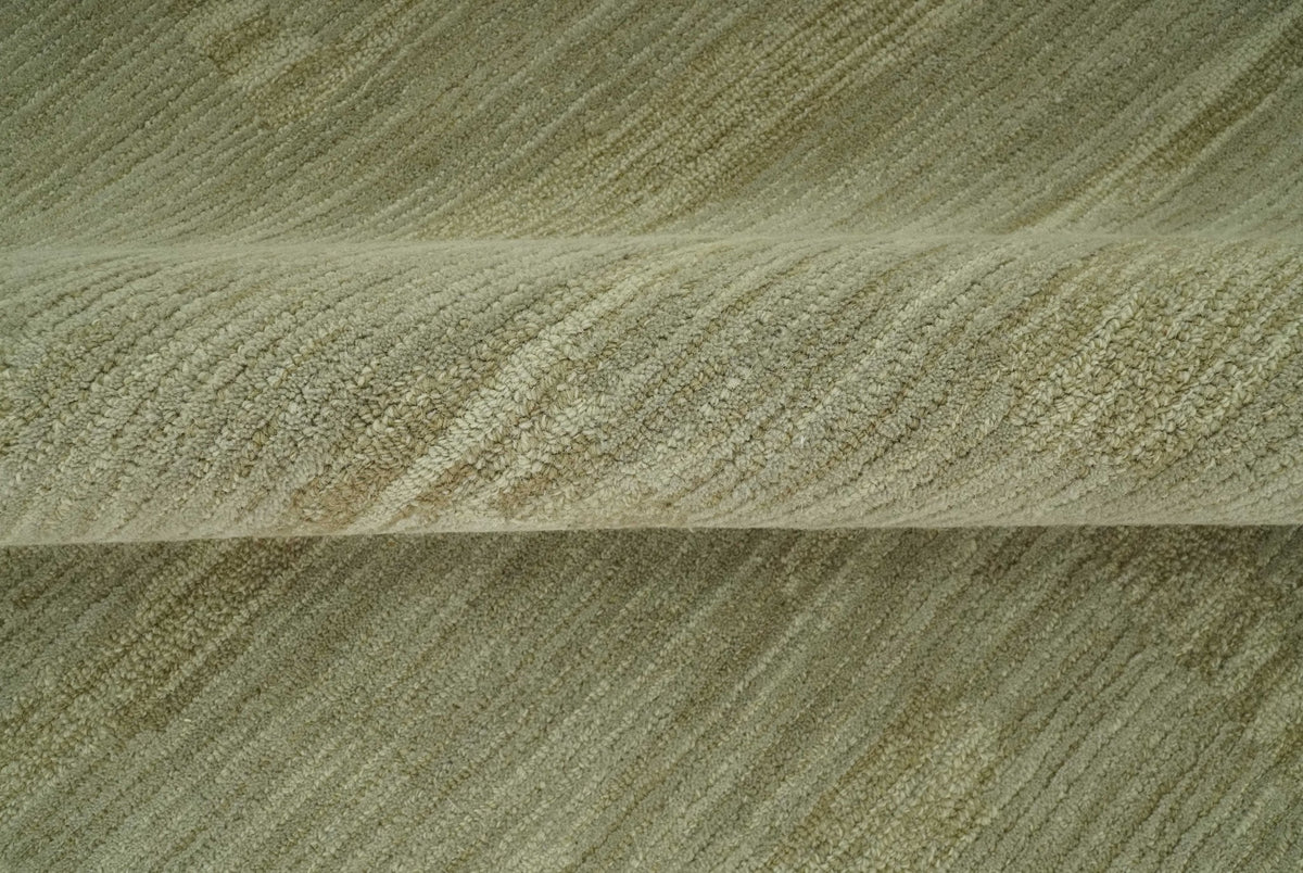 Shades Of Olive Modern Abstract Hand Tufted Custom Made wool rug.