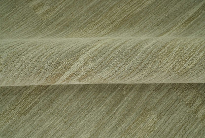 Shades Of Olive Modern Abstract Hand Tufted Custom Made wool rug.