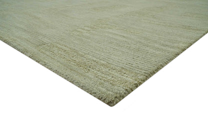 Shades Of Olive Modern Abstract Hand Tufted Custom Made wool rug.