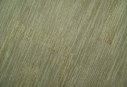 Shades Of Olive Modern Abstract Hand Tufted Custom Made wool rug.