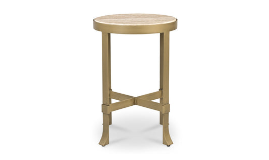 Moe's Home Collection Side Table Holli Side Table Travertine Holli Side Table Travertine
