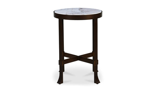 Moe's Home Collection Side Table Holli Side Table White Marble Holli Side Table White Marble