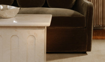 Moe's Home Collection Side Tables Forum Side Table Cream Marble Forum Side Table Cream Marble