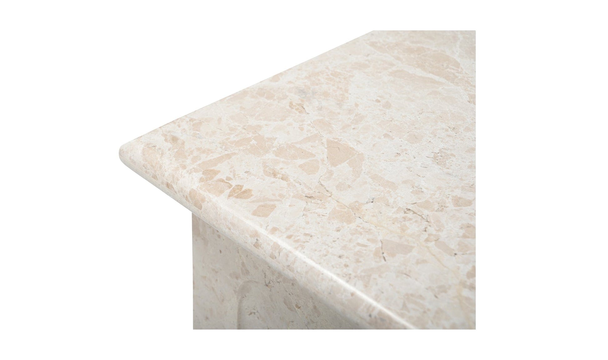 Moe's Home Collection Side Tables Forum Side Table Cream Marble Forum Side Table Cream Marble