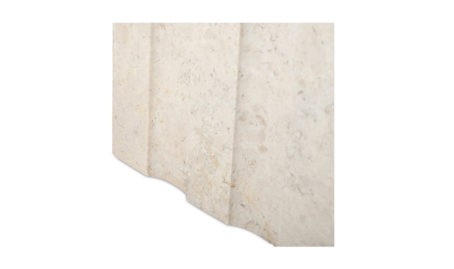 Moe's Home Collection Side Tables Forum Side Table Cream Marble Forum Side Table Cream Marble