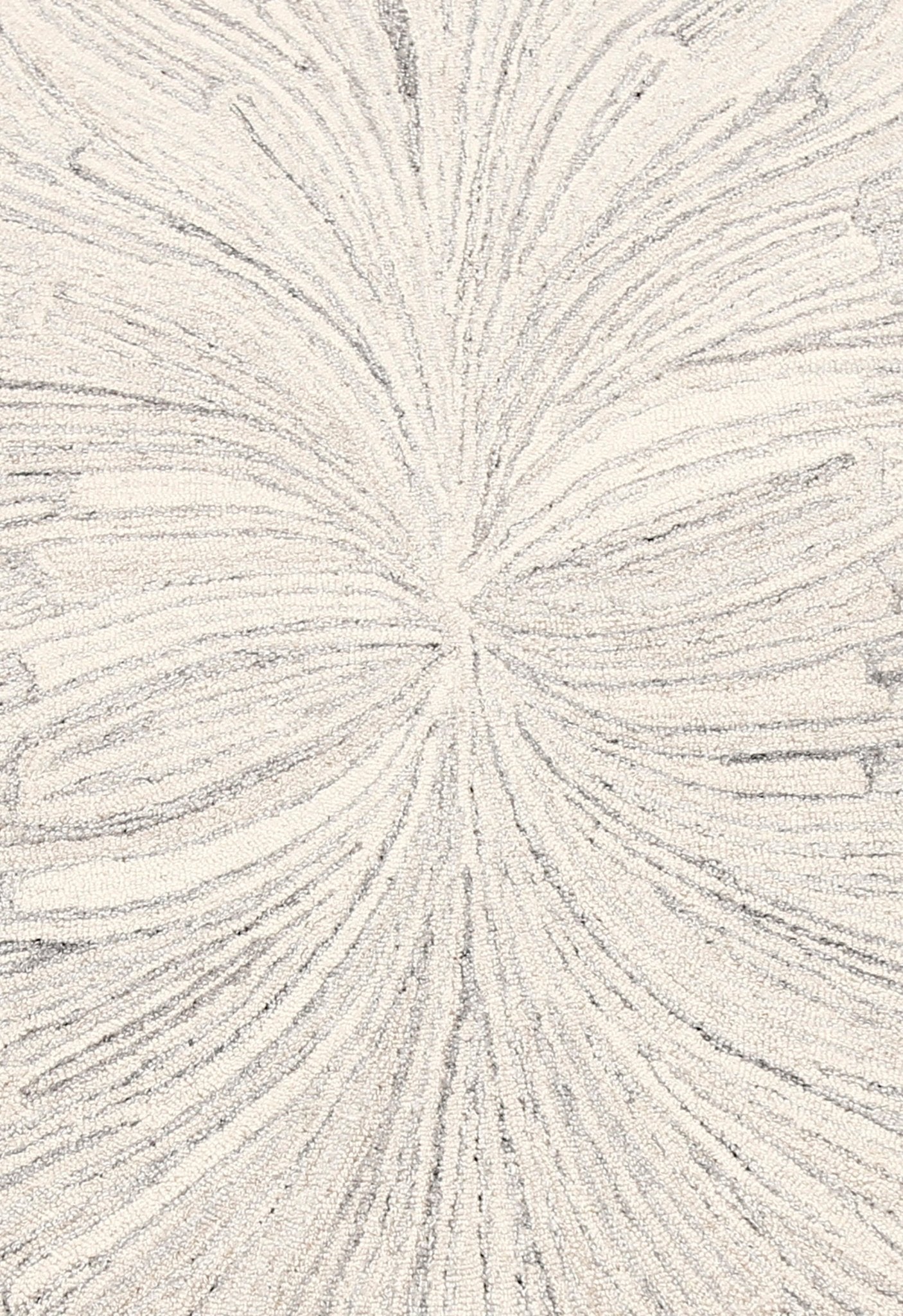 Snow Bloom Beige Hand Tufted 5x7 Wool Area Rug