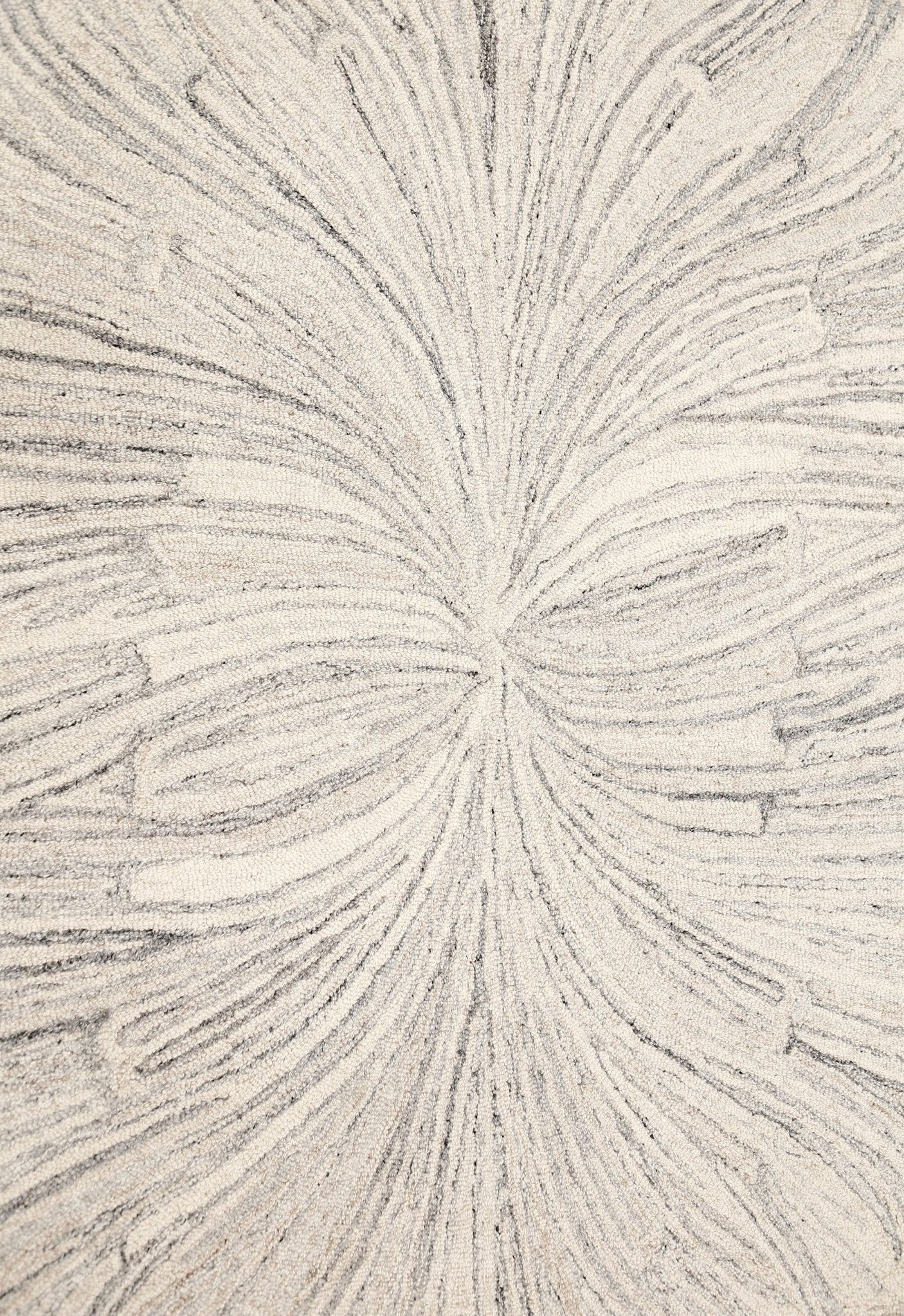 Snow Bloom Beige Hand Tufted 5x7 Wool Area Rug