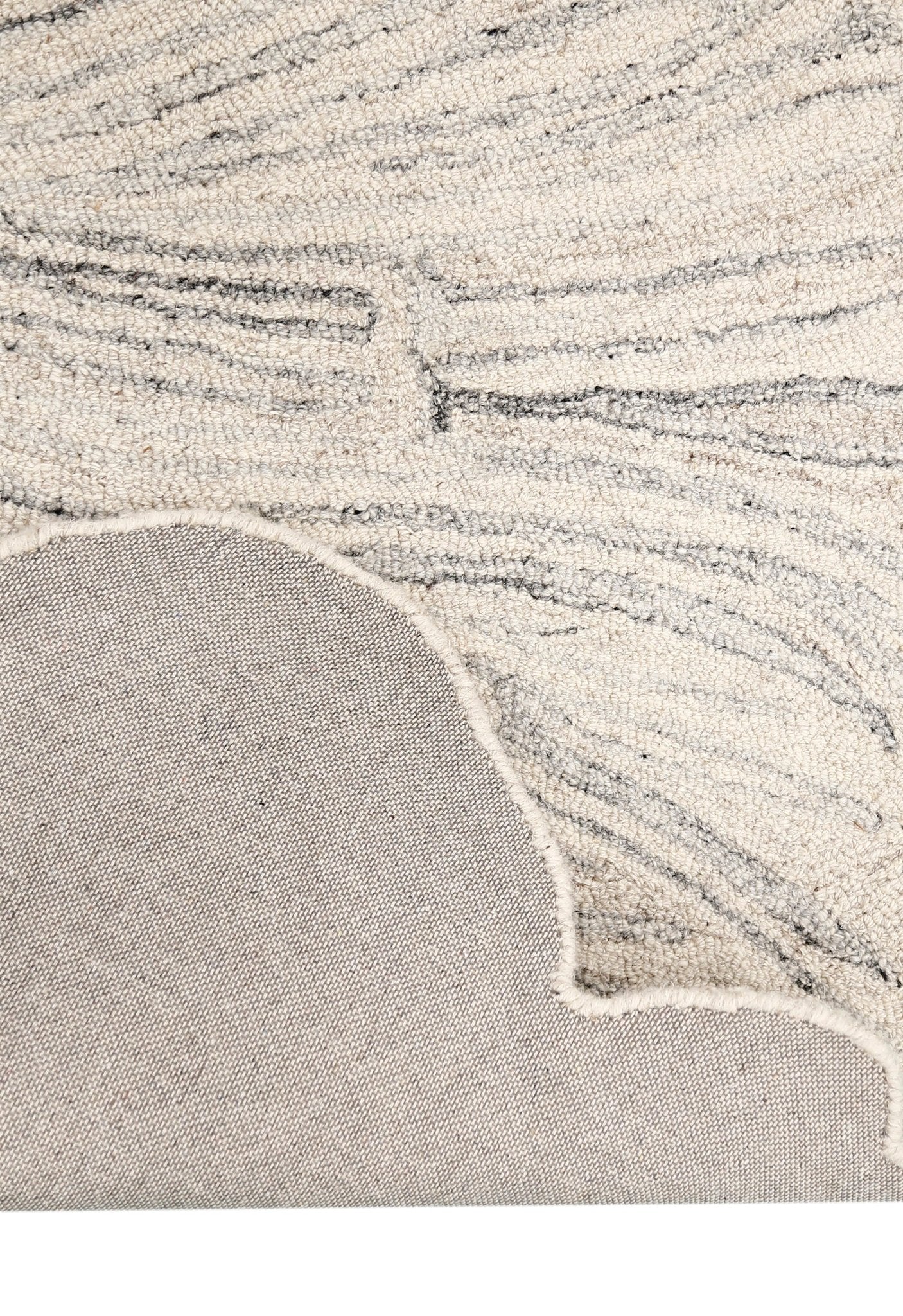 Snow Bloom Beige Hand Tufted 5x7 Wool Area Rug