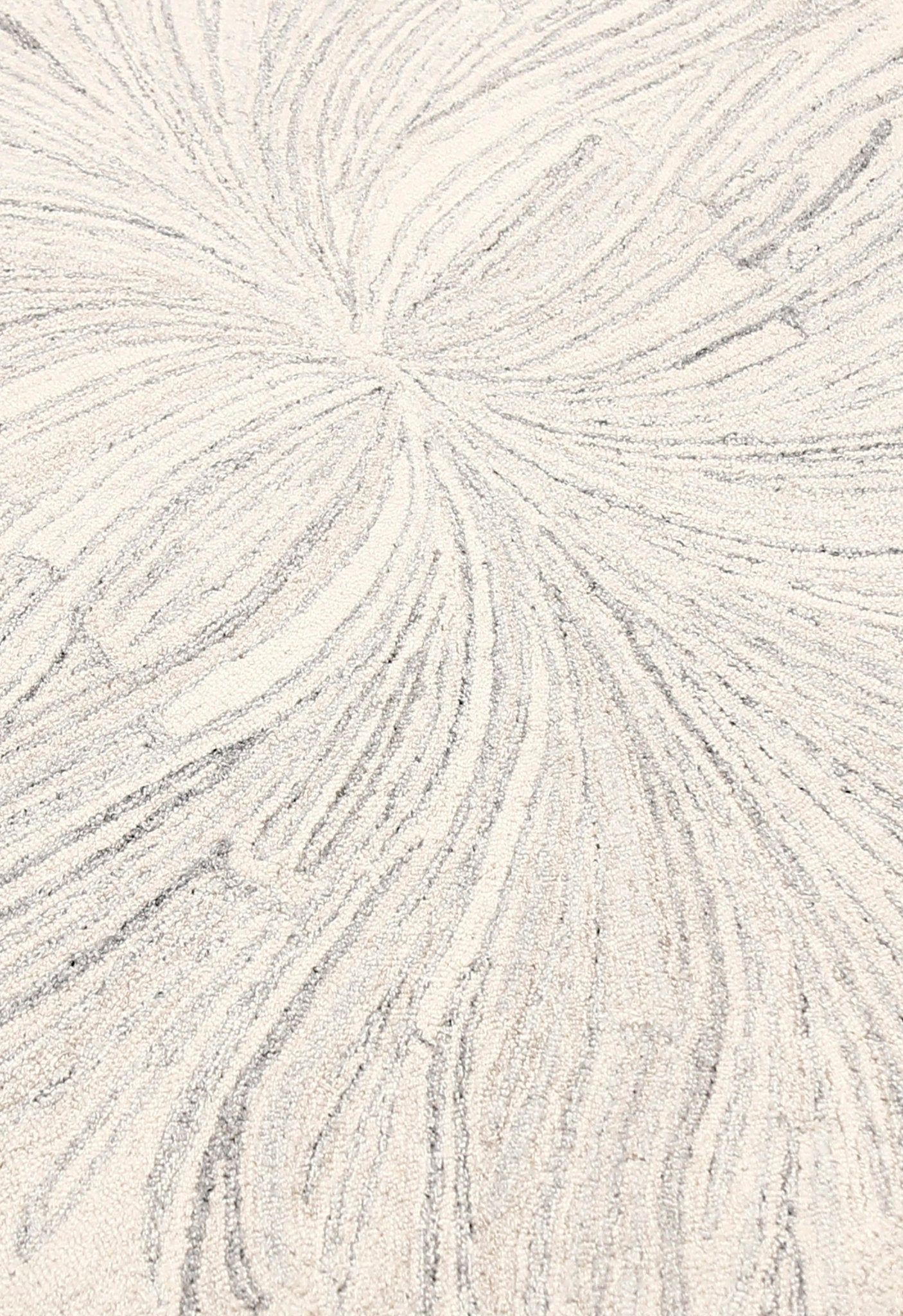 Snow Bloom Beige Hand Tufted 5x7 Wool Area Rug