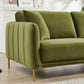 Ashcroft Furniture Co Sofas Dameron Mid Century Modern Olive Green Velvet Sofa