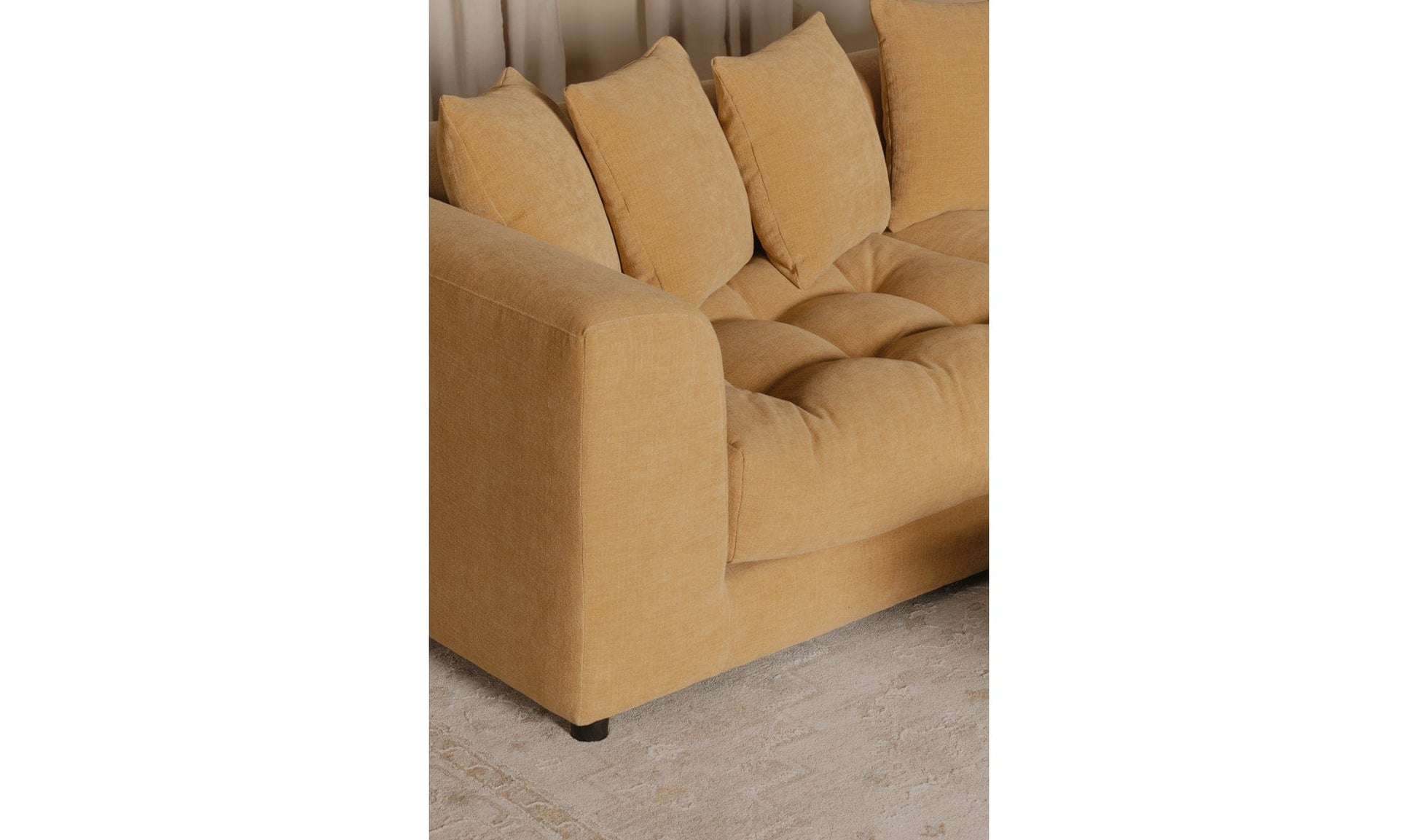 Moe's Home Collection Sofas Davie Sofa Golden Yellow Davie Sofa Golden Yellow