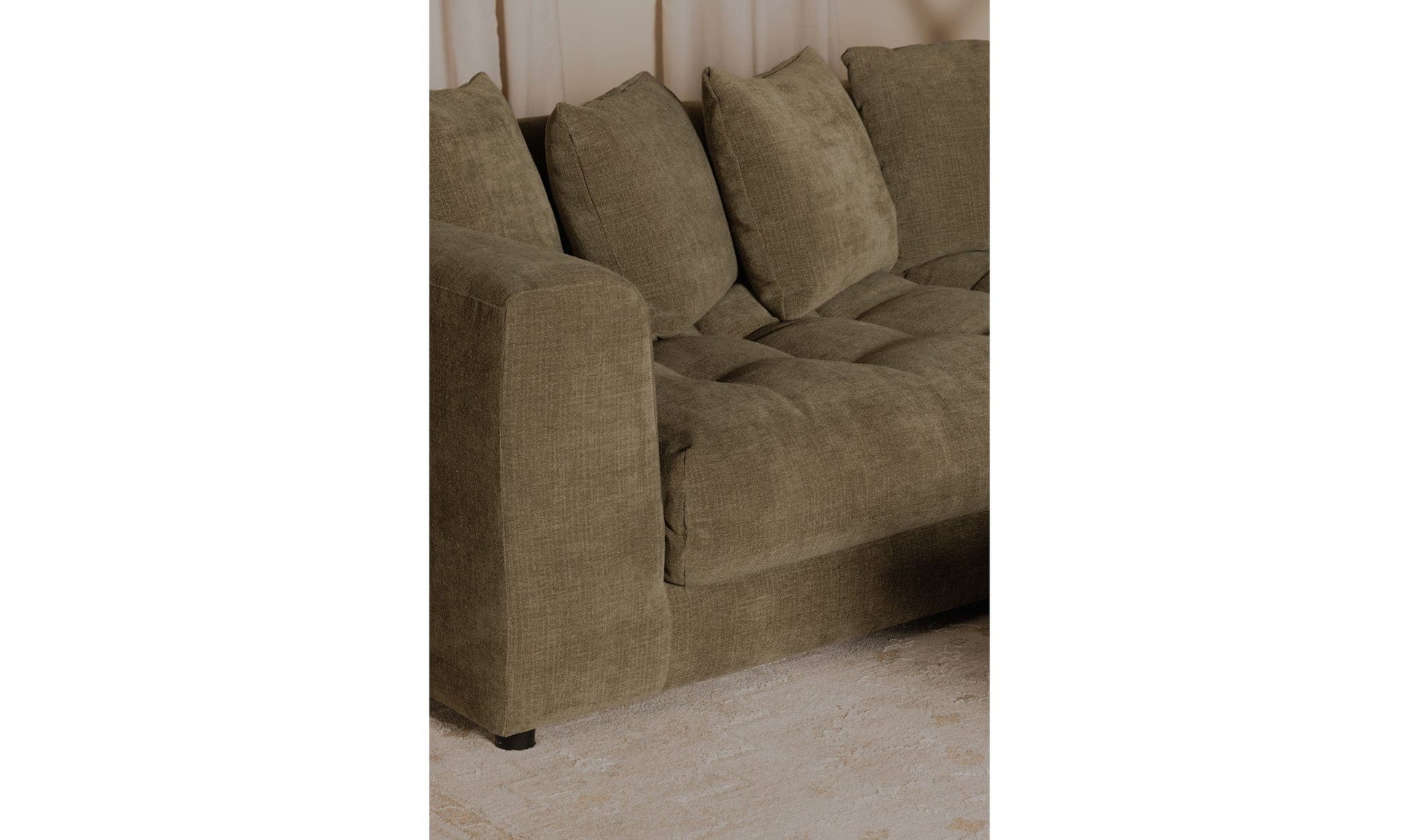 Moe's Home Collection Sofas Davie Sofa Olive Davie Sofa Olive