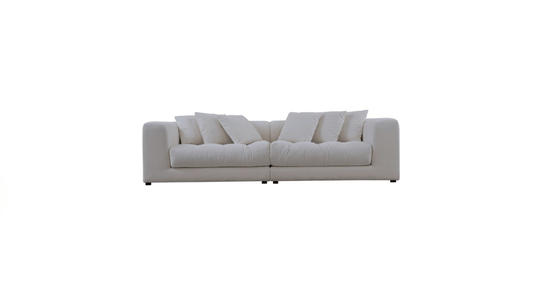Moe's Home Collection Sofas Davie Sofa Warm White Davie Sofa Warm White