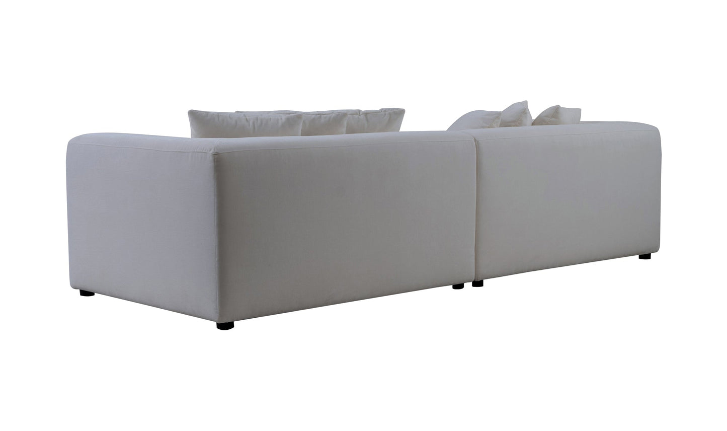 Moe's Home Collection Sofas Davie Sofa Warm White Davie Sofa Warm White