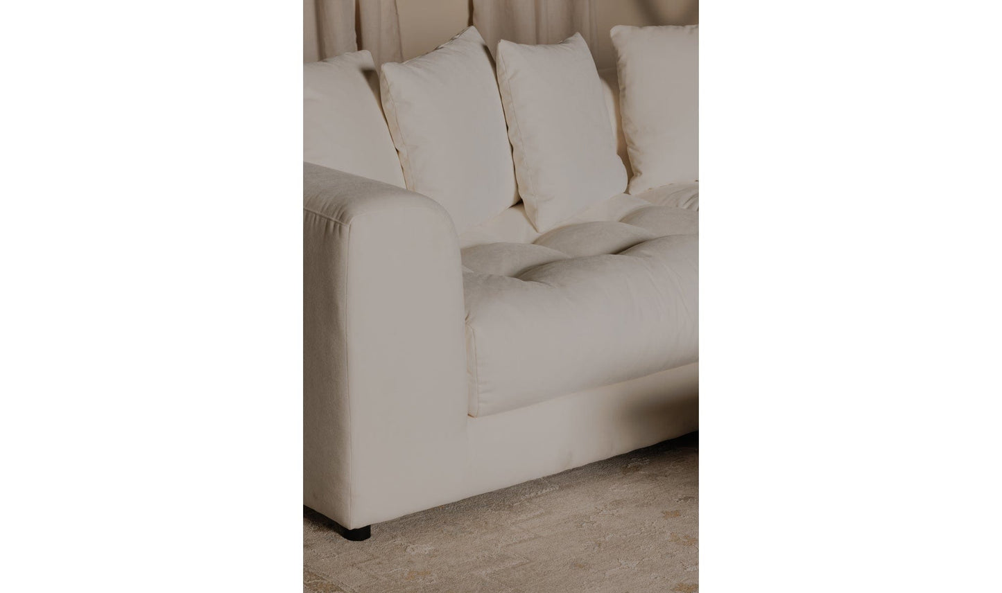 Moe's Home Collection Sofas Davie Sofa Warm White Davie Sofa Warm White