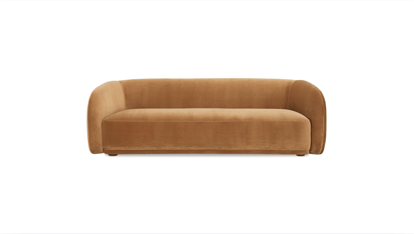 Moe's Home Collection Sofas Faye Sofa Tan Faux Mohair Faye Sofa Tan Faux Mohair