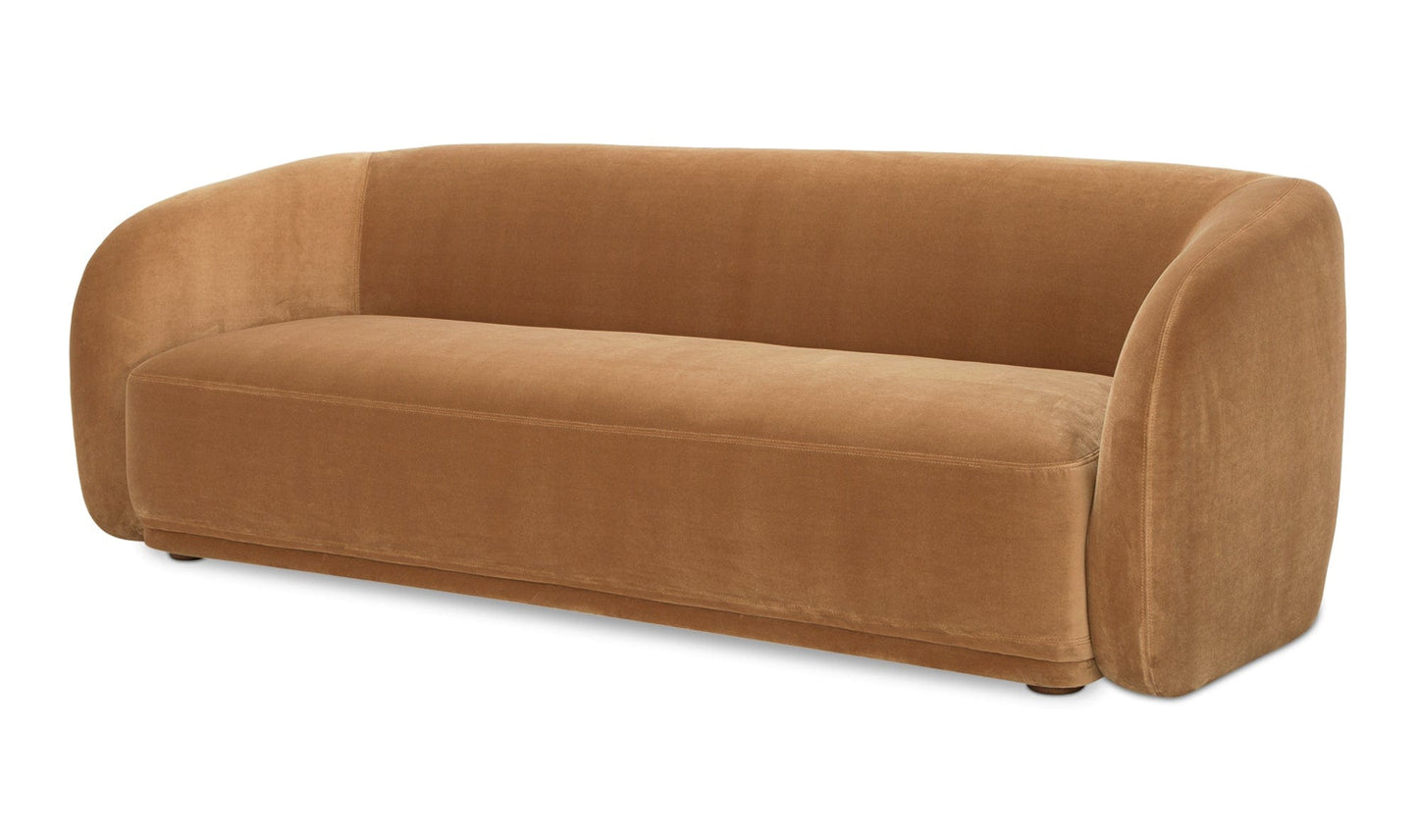 Moe's Home Collection Sofas Faye Sofa Tan Faux Mohair Faye Sofa Tan Faux Mohair