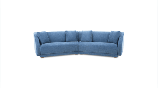 Moe's Home Collection Sofas Fraser 2 Piece Modular Sofa Deep Blue Fraser 2 Piece Modular Sofa Deep Blue