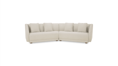 Moe's Home Collection Sofas Fraser 2 Piece Modular Sofa White Fraser 2 Piece Modular Sofa White