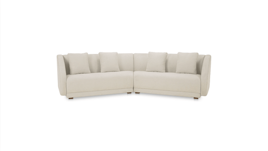 Moe's Home Collection Sofas Fraser 2 Piece Modular Sofa White Fraser 2 Piece Modular Sofa White