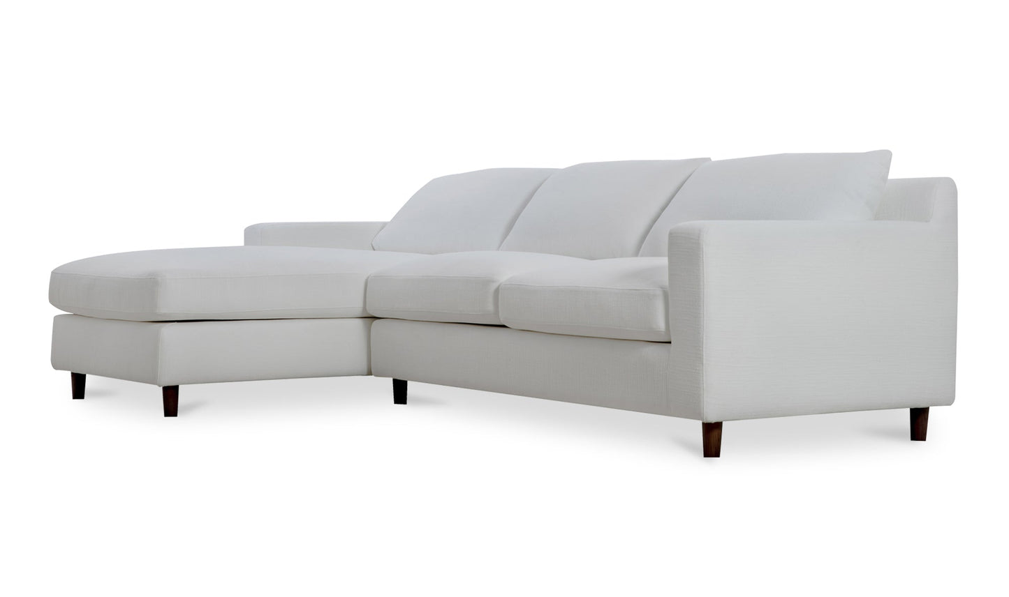 Moe's Home Collection Sofas Hutton Left Sectional White Hutton Left Sectional White
