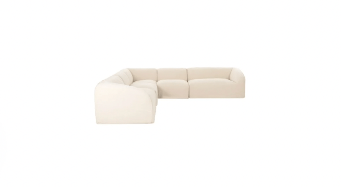 Moe's Home Collection Sofas Isla Classic L Modular Sectional Beige Isla Classic L Modular Sectional Beige
