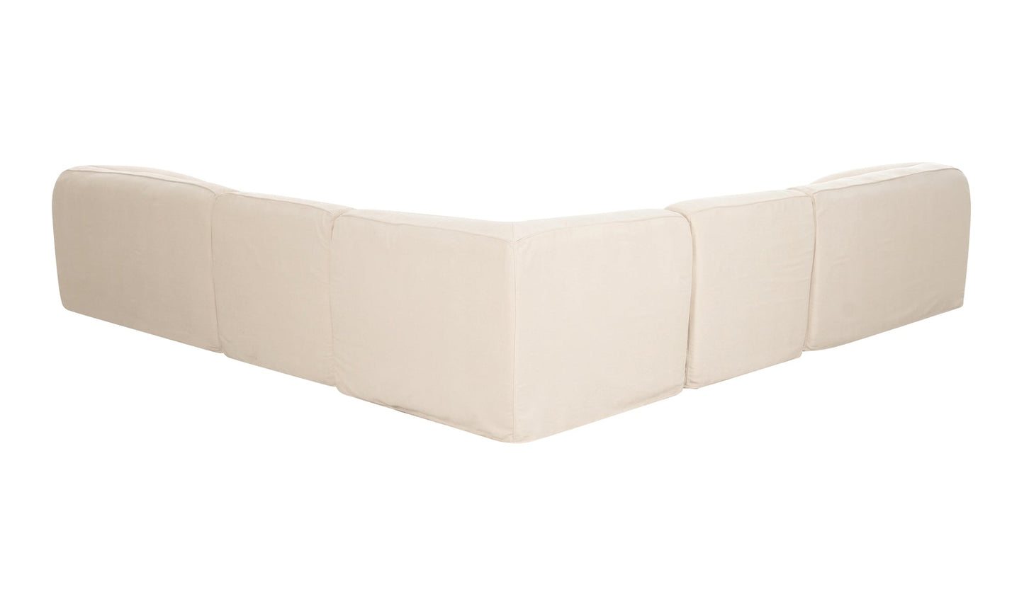 Moe's Home Collection Sofas Isla Classic L Modular Sectional Beige Isla Classic L Modular Sectional Beige