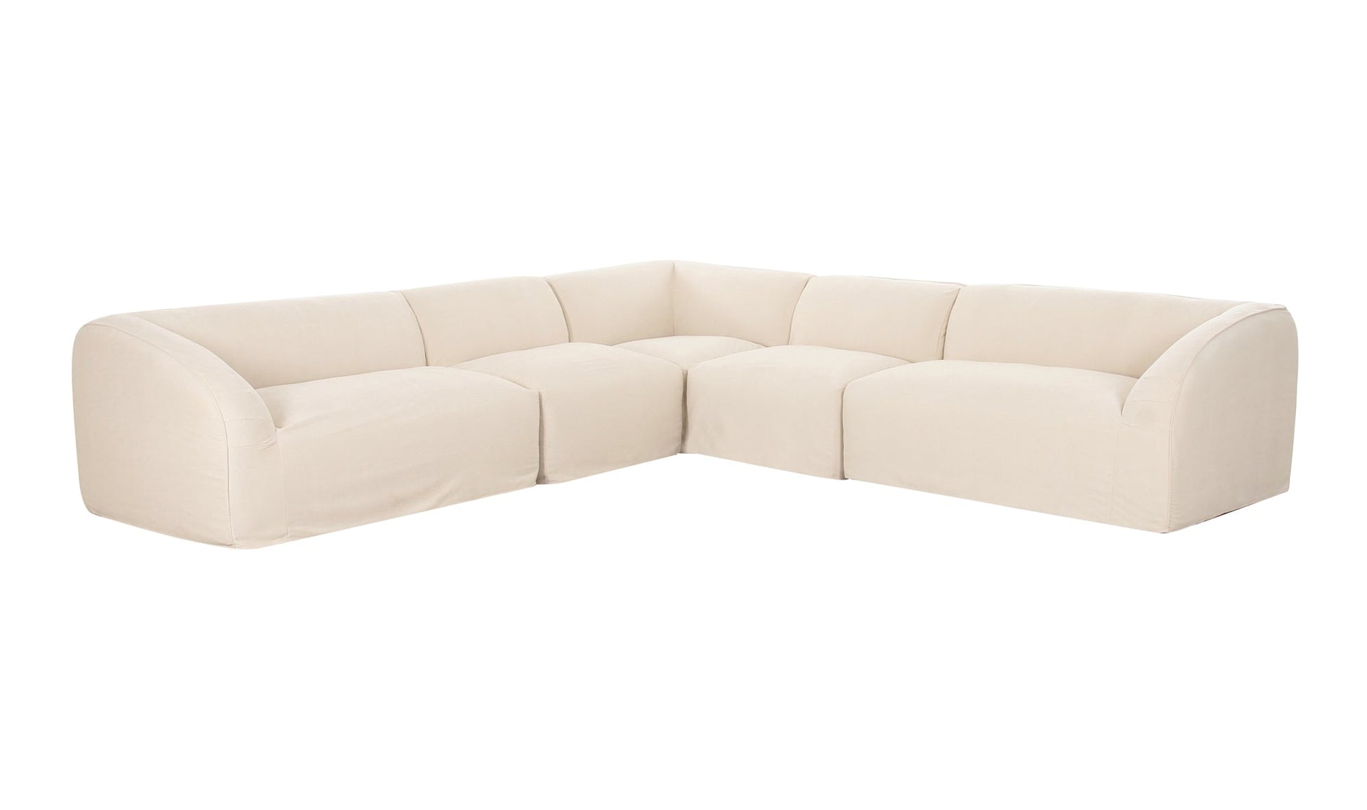 Moe's Home Collection Sofas Isla Classic L Modular Sectional Beige Isla Classic L Modular Sectional Beige