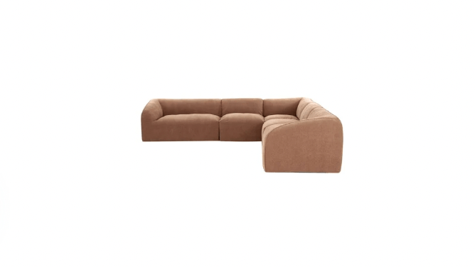 Moe's Home Collection Sofas Isla Classic L Modular Sectional Mocha Isla Classic L Modular Sectional Mocha