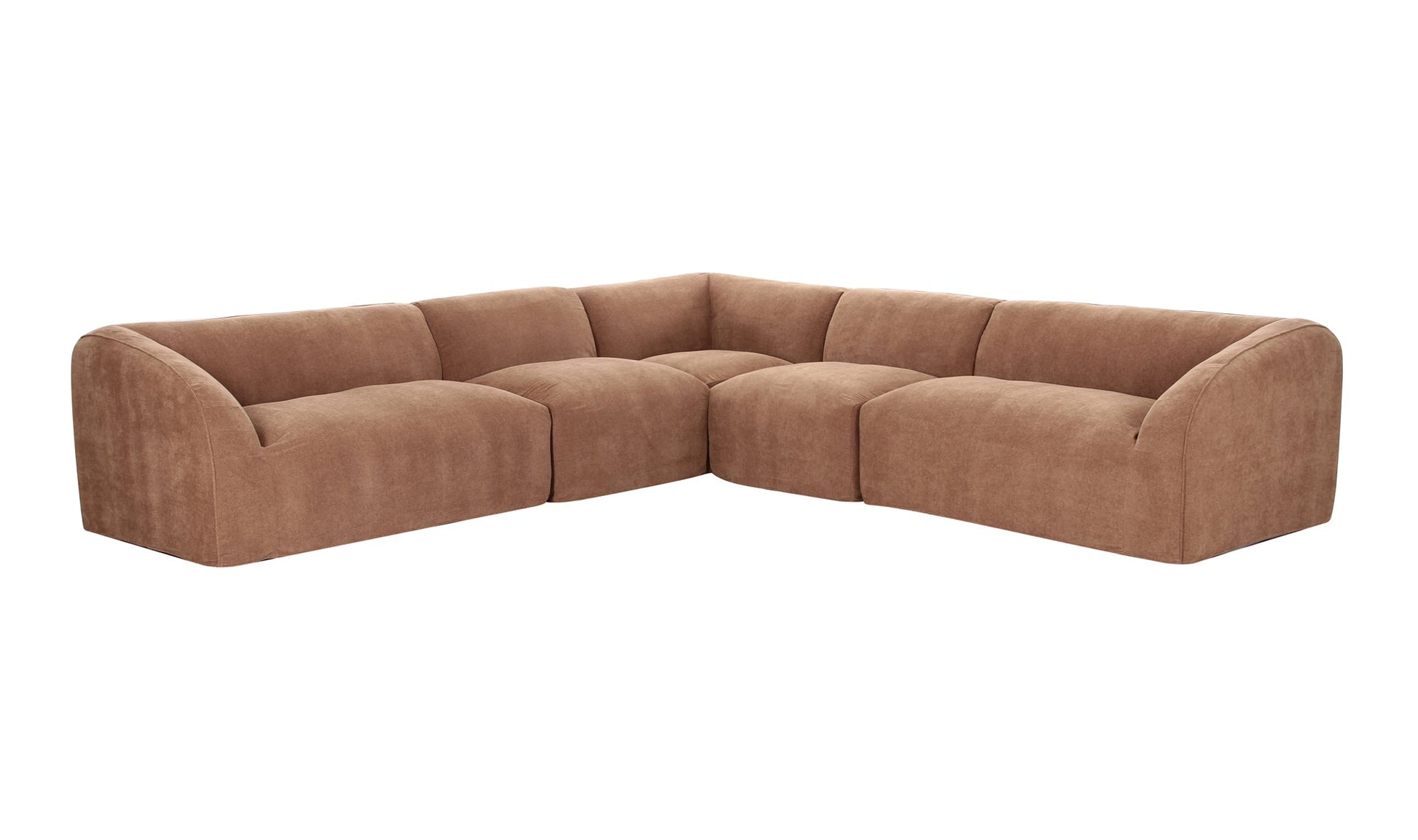 Moe's Home Collection Sofas Isla Classic L Modular Sectional Mocha Isla Classic L Modular Sectional Mocha