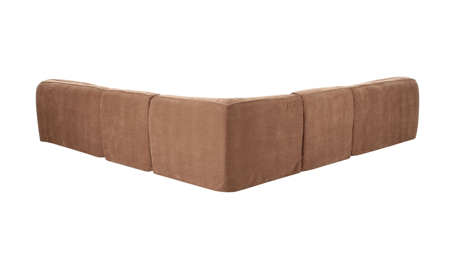 Moe's Home Collection Sofas Isla Classic L Modular Sectional Mocha Isla Classic L Modular Sectional Mocha