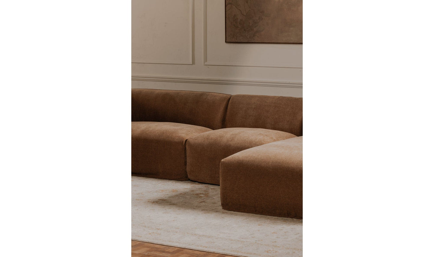 Moe's Home Collection Sofas Isla Classic L Modular Sectional Mocha Isla Classic L Modular Sectional Mocha