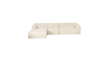 Moe's Home Collection Sofas Isla Lounge 3 Piece Modular Sectional Left Beige Isla Lounge 3 Piece Modular Sectional Left Beige
