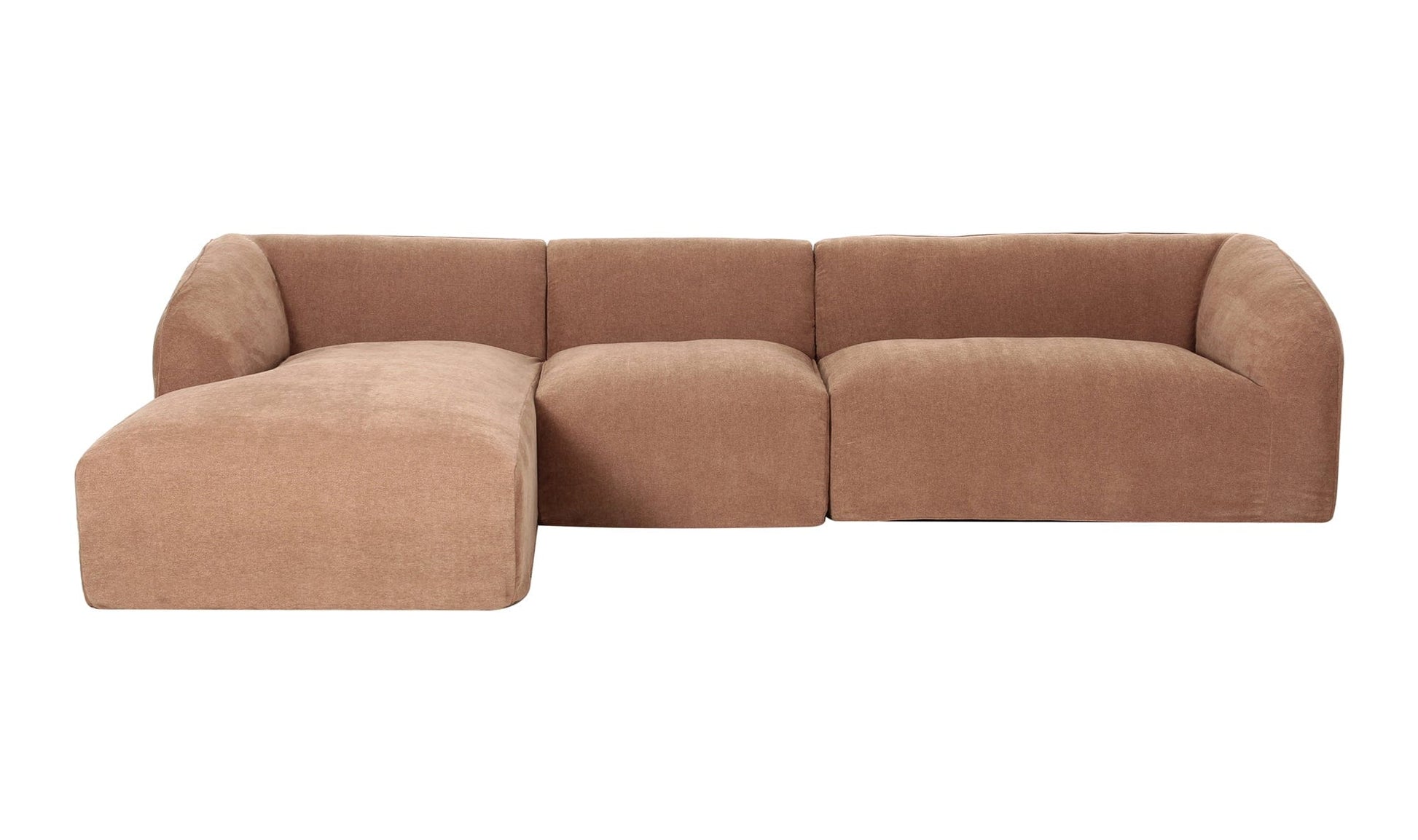 Moe's Home Collection Sofas Isla Lounge 3 Piece Modular Sectional Left Mocha Isla Lounge 3 Piece Modular Sectional Left Mocha