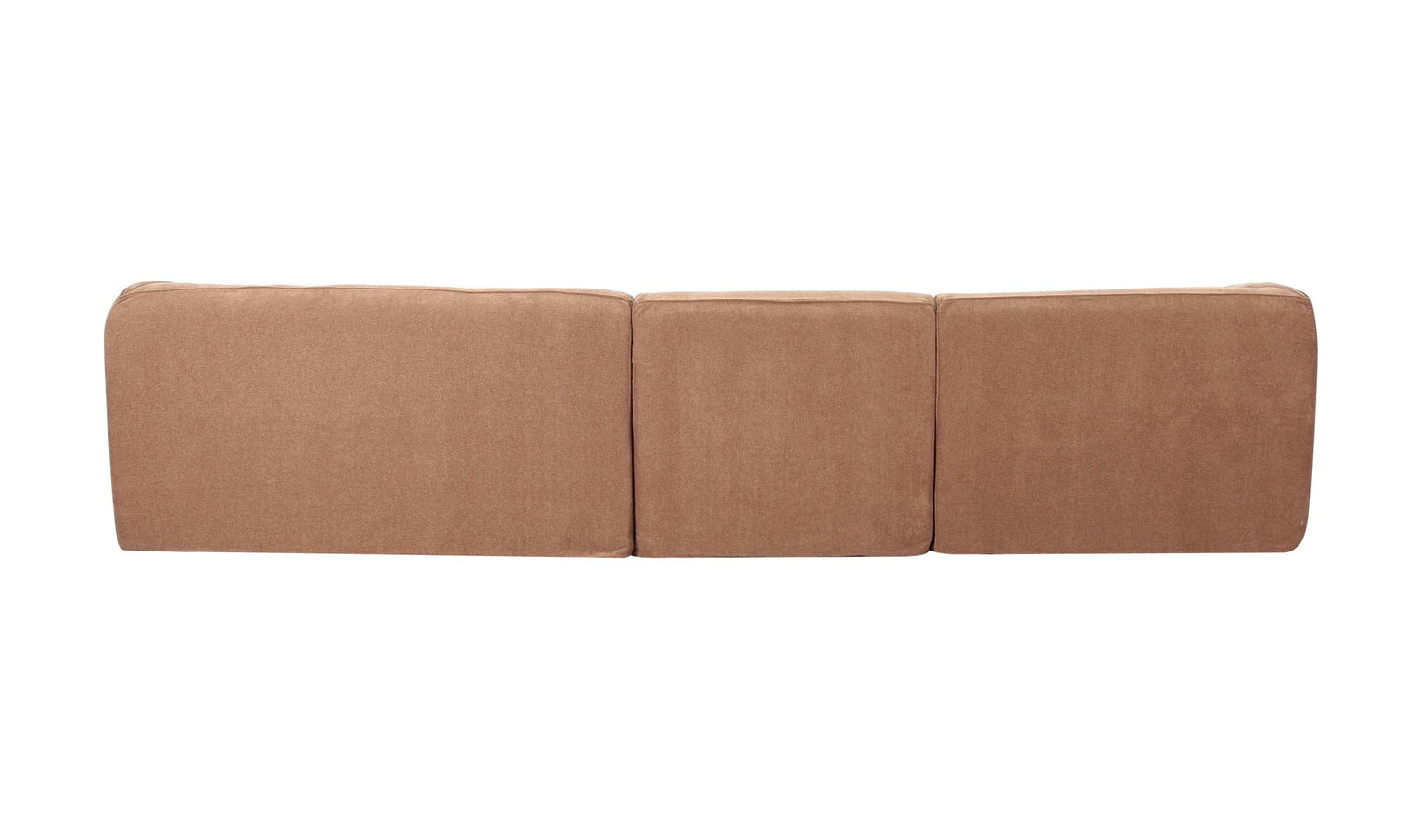 Moe's Home Collection Sofas Isla Lounge 3 Piece Modular Sectional Left Mocha Isla Lounge 3 Piece Modular Sectional Left Mocha