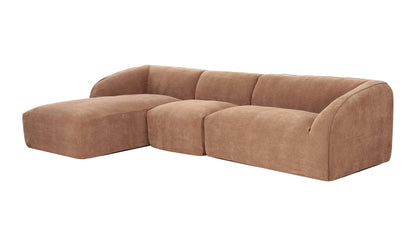 Moe's Home Collection Sofas Isla Lounge 3 Piece Modular Sectional Left Mocha Isla Lounge 3 Piece Modular Sectional Left Mocha