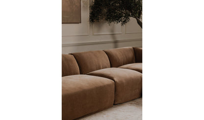 Moe's Home Collection Sofas Isla Lounge 3 Piece Modular Sectional Left Mocha Isla Lounge 3 Piece Modular Sectional Left Mocha