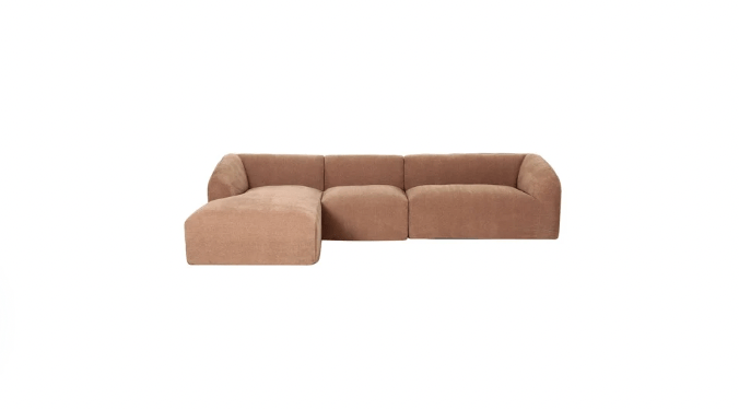Moe's Home Collection Sofas Isla Lounge 3 Piece Modular Sectional Left Mocha Isla Lounge 3 Piece Modular Sectional Left Mocha