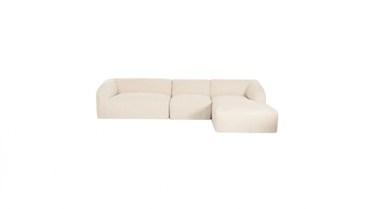Moe's Home Collection Sofas Isla Lounge 3 Piece Modular Sectional Right Beige Isla Lounge 3 Piece Modular Sectional Right Beige